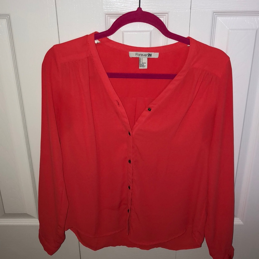 FOREVER21 ORANGE BLOUSE
